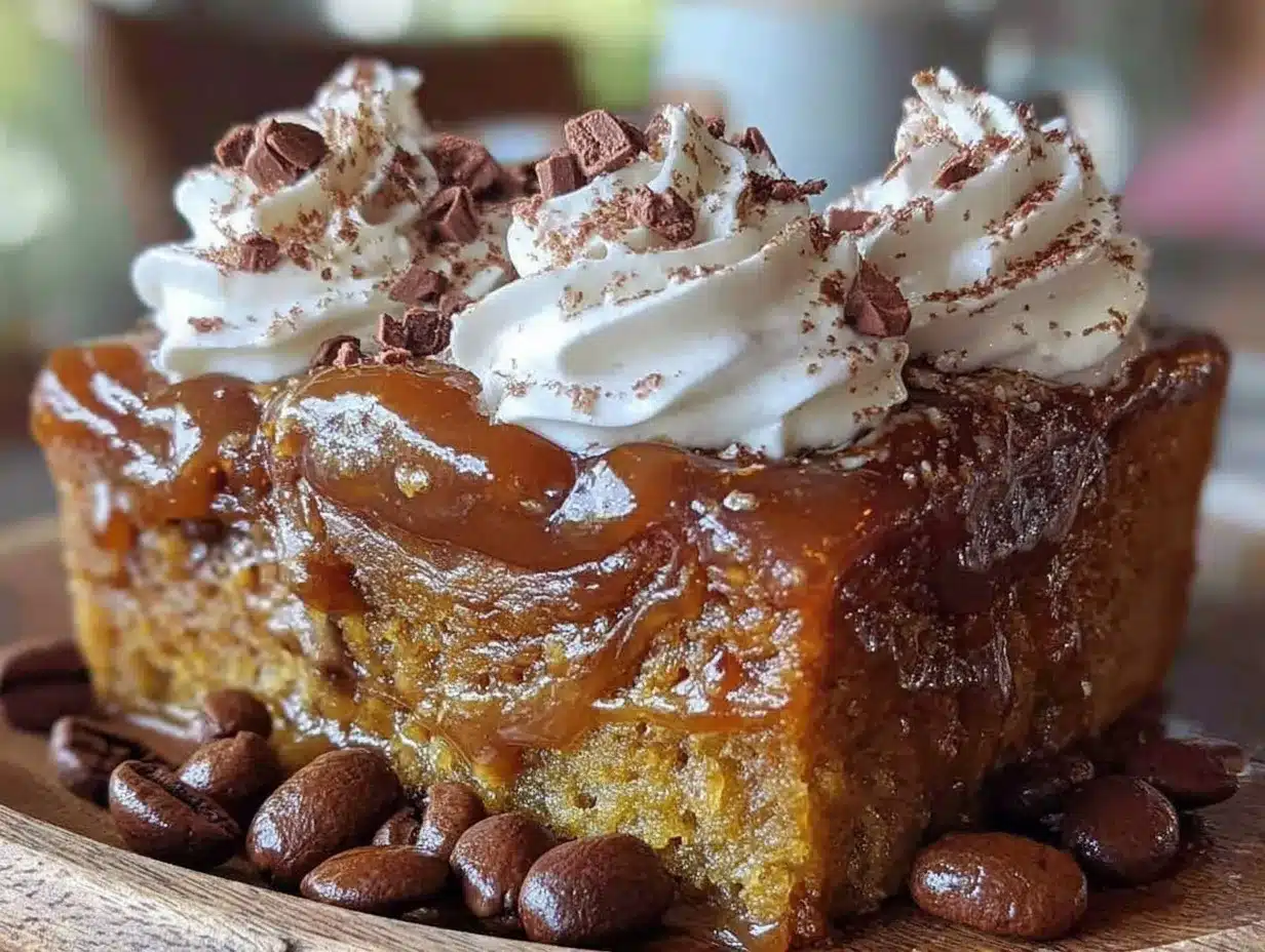 Irish coffee poke cake preparation steps
