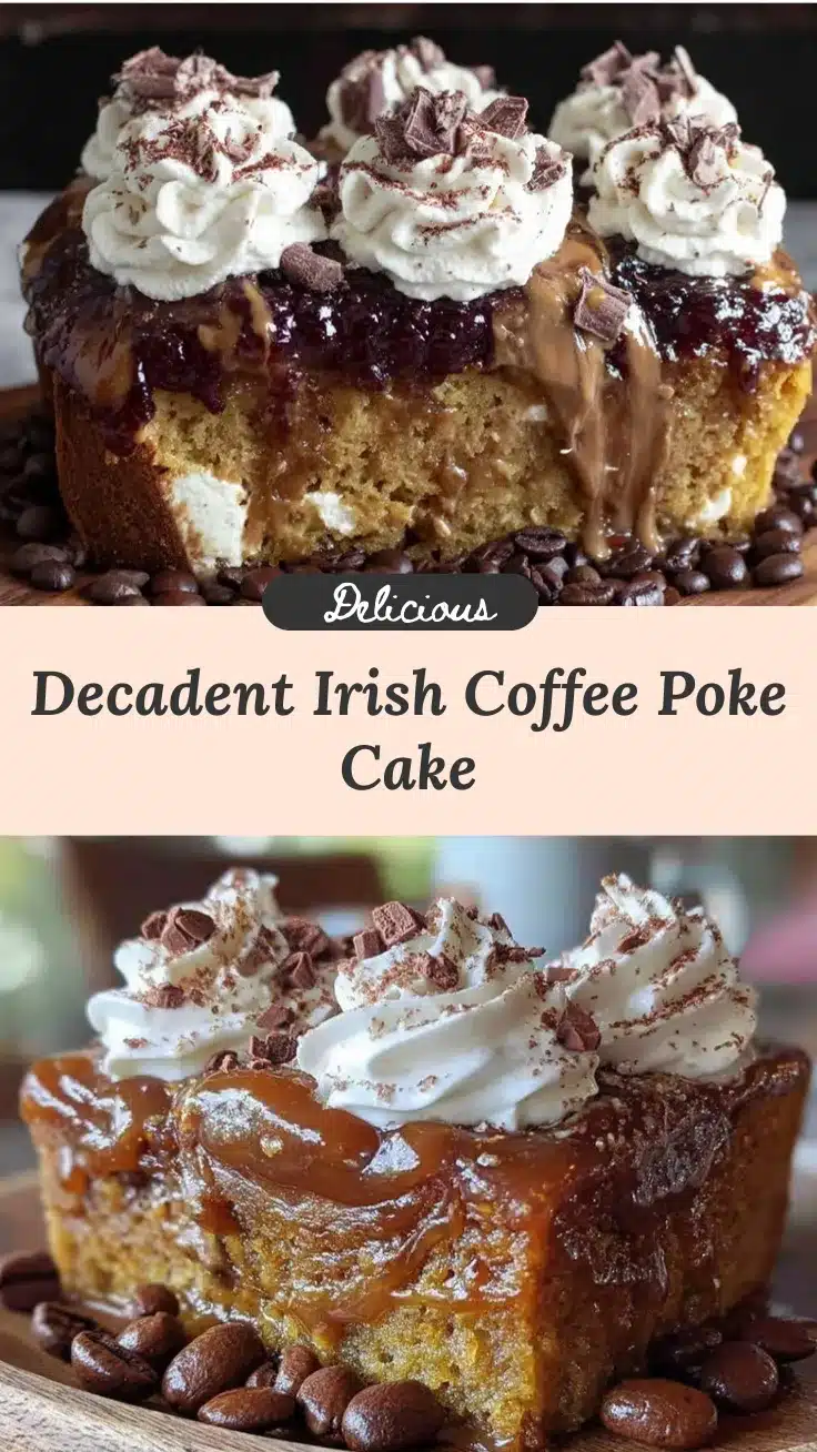 Irish coffee poke cake recipe