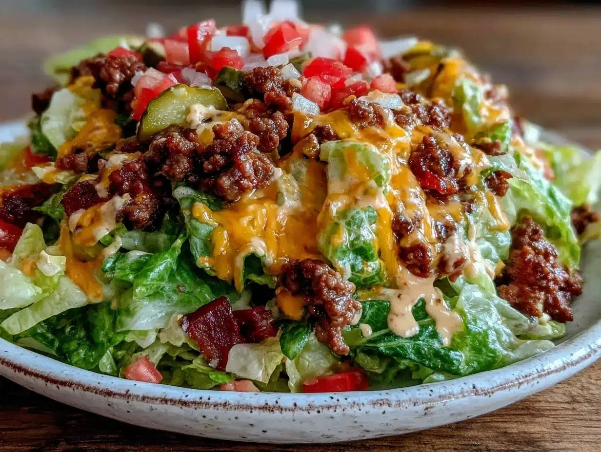 keto big mac salad preparation steps