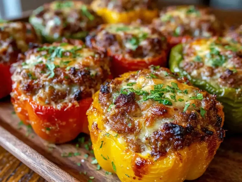 keto stuffed peppers recipe - featured image