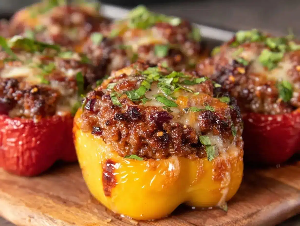 keto stuffed peppers recipe preparation steps