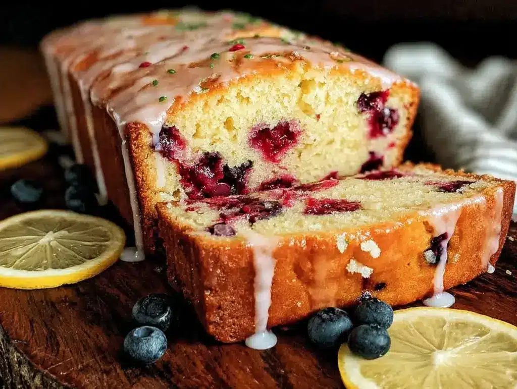 lemon blueberry pound cake - featured image