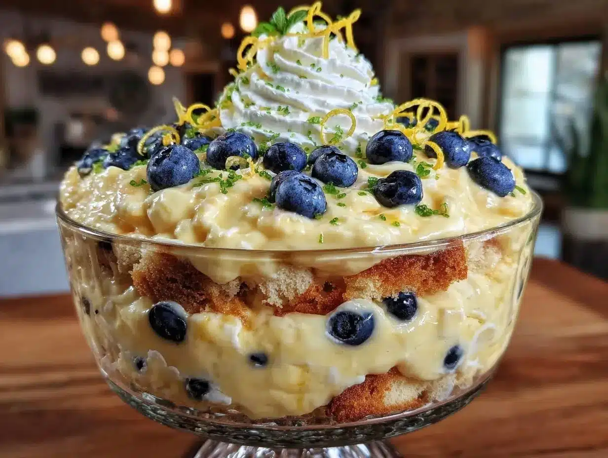 lemon blueberry trifle preparation steps