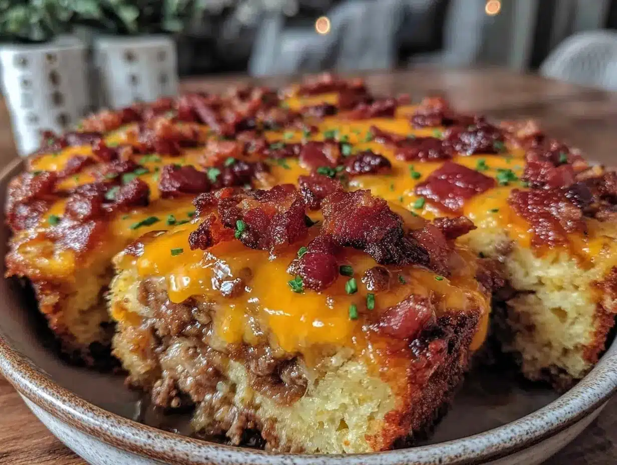 low carb bacon cheeseburger casserole preparation steps