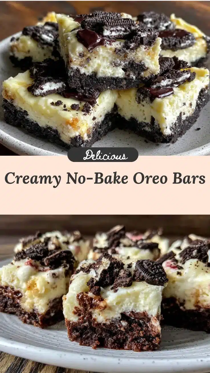 no-bake Oreo cheesecake bars recipe