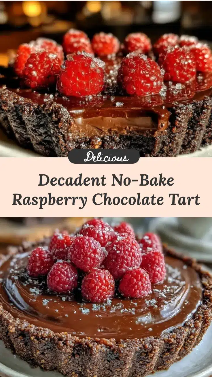 no-bake raspberry chocolate tart recipe