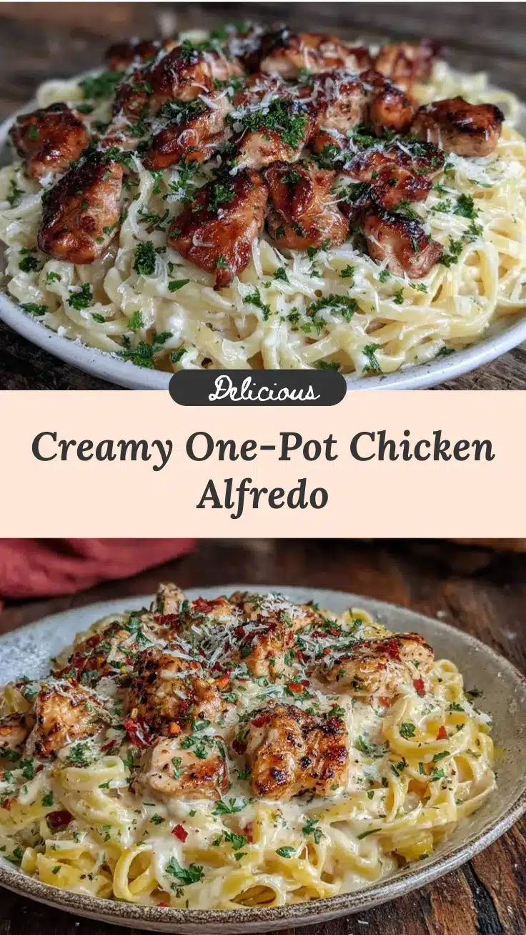 one-pot chicken alfredo pasta recipe
