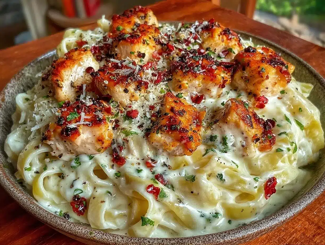 one-pot chicken Alfredo recipe preparation steps