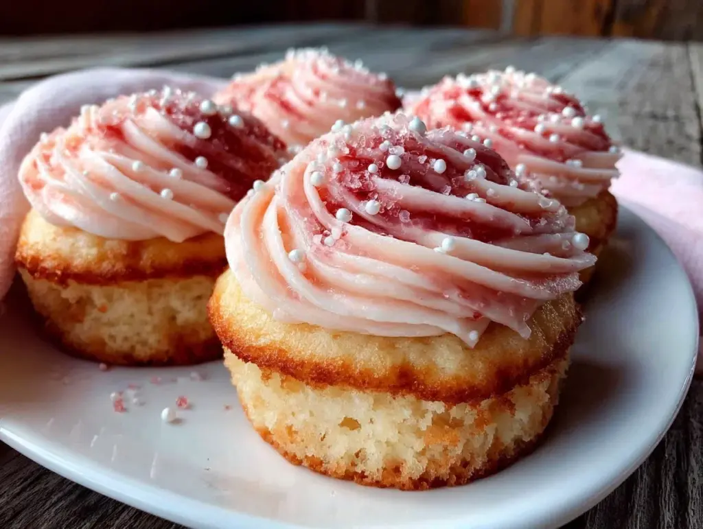 pink champagne cupcakes - featured image