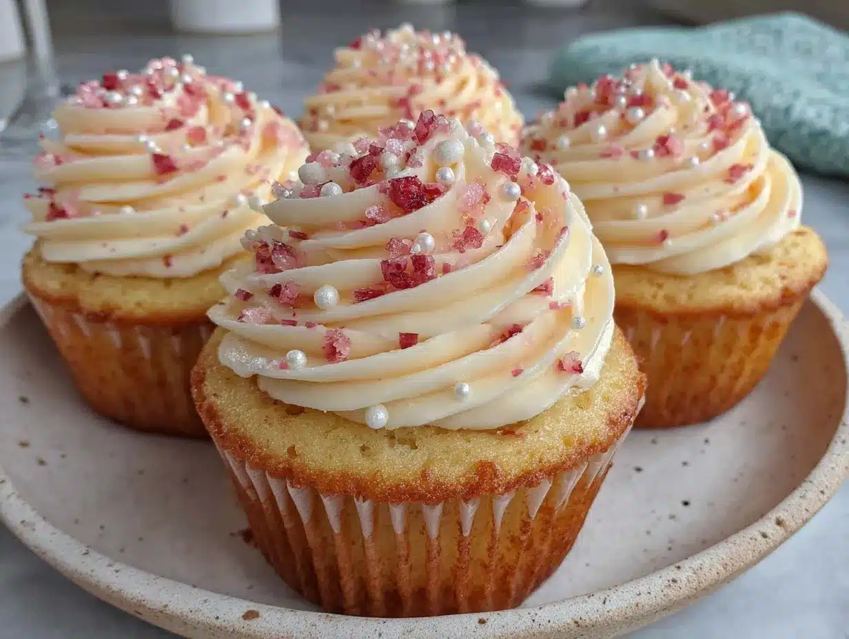 pink champagne cupcakes preparation steps