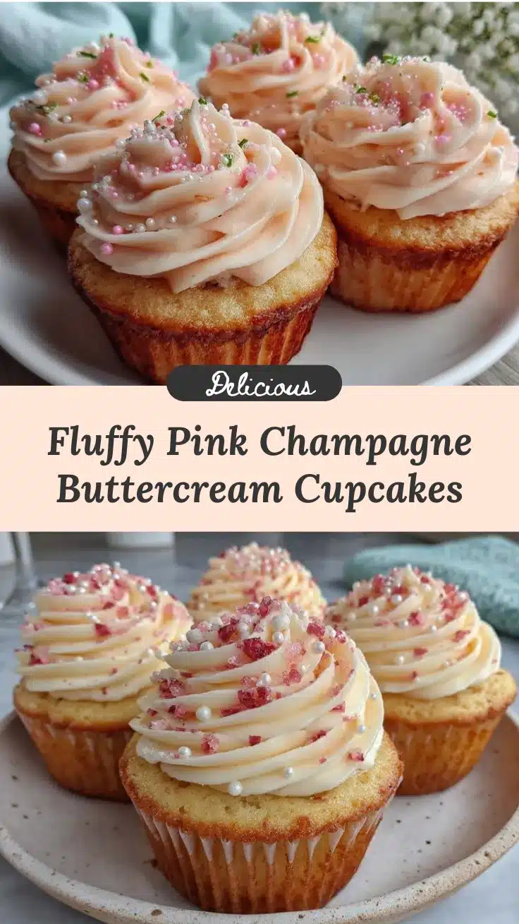 pink champagne cupcakes recipe