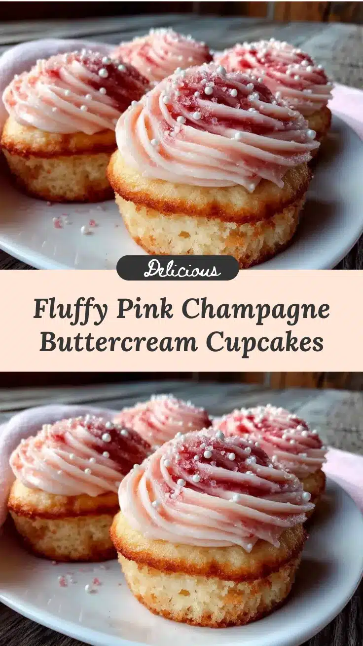 pink champagne cupcakes recipe