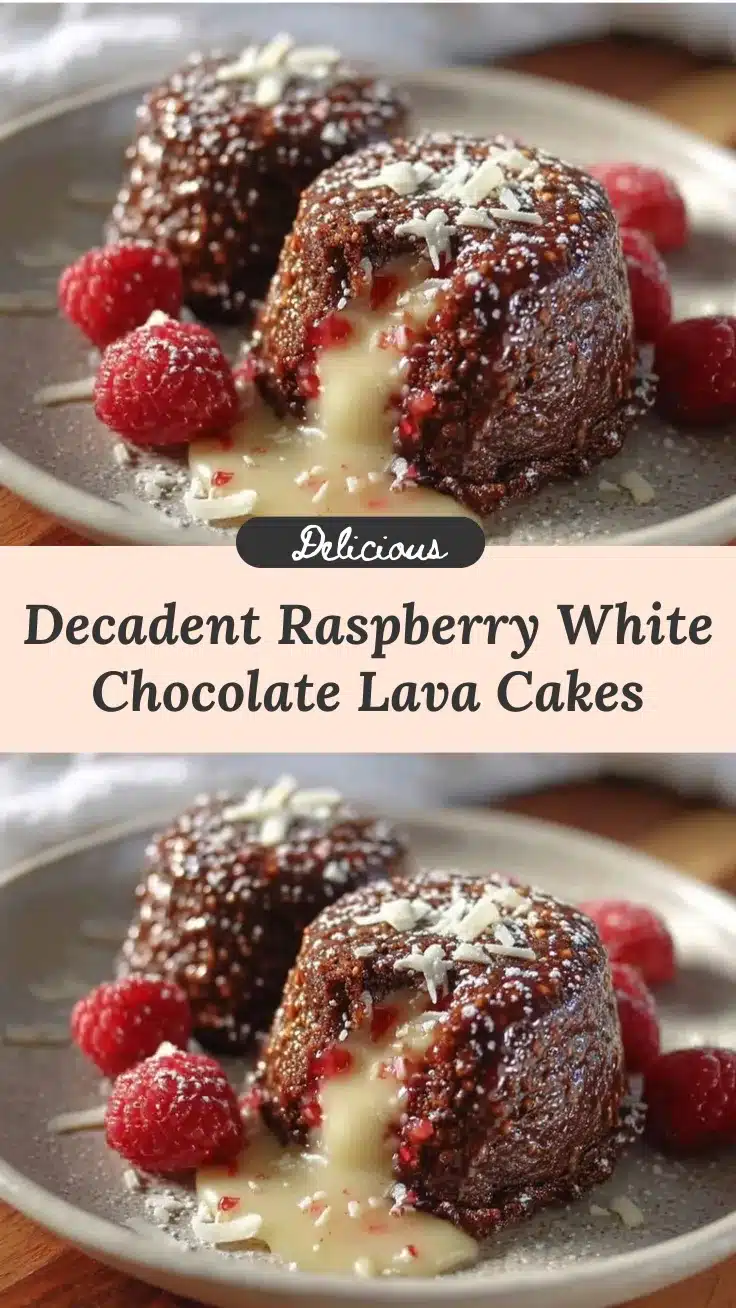 raspberry white chocolate molten lava cakes recipe