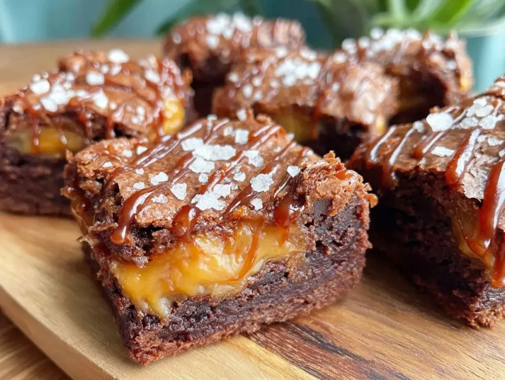 salted caramel brownies recipe - featured image