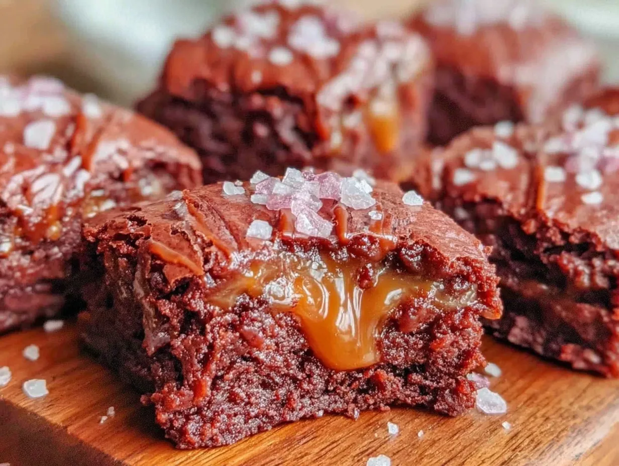 salted caramel brownies recipe preparation steps