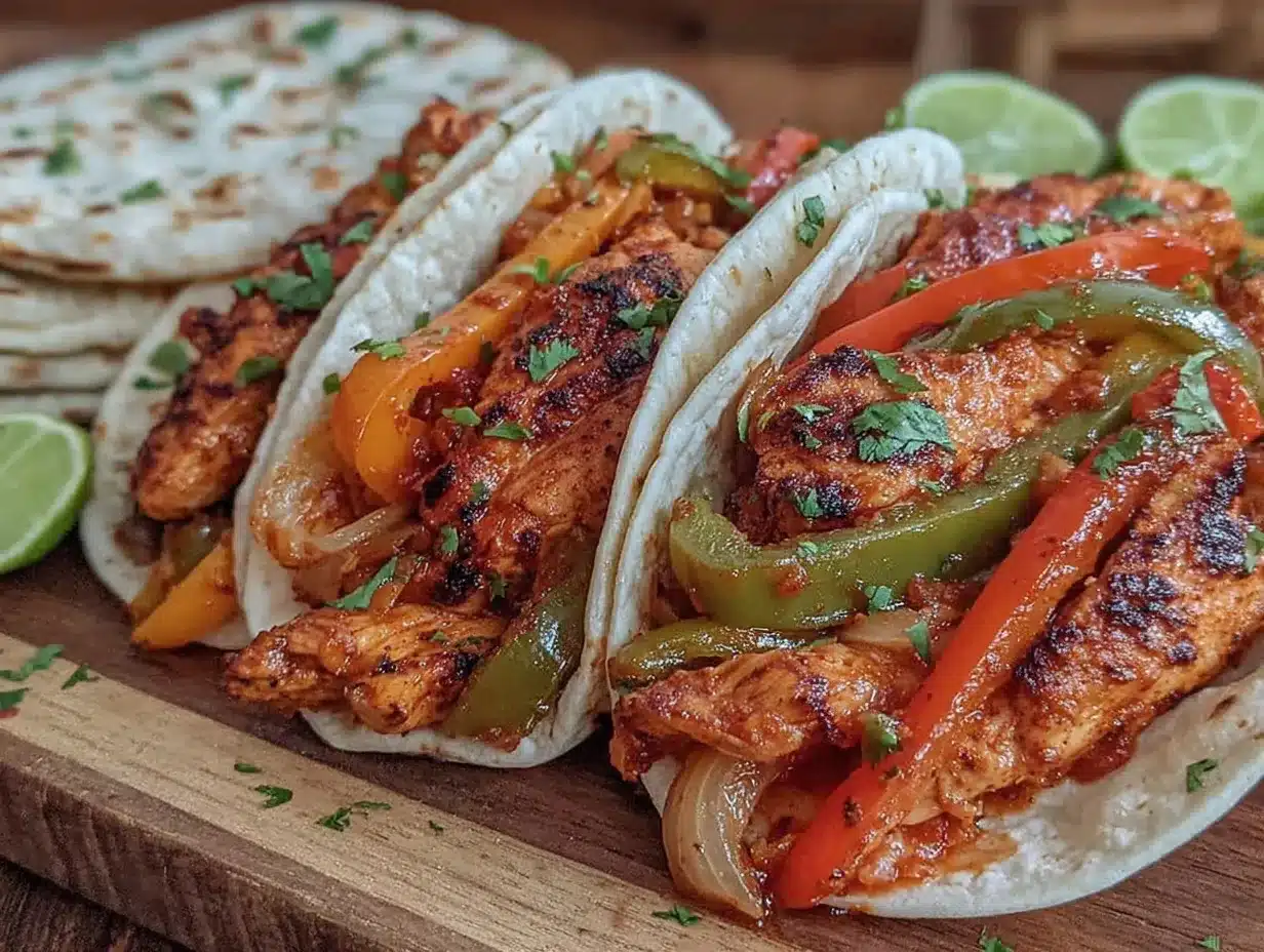sizzling chicken fajitas recipe preparation steps