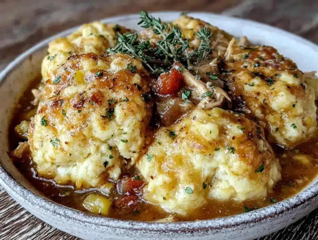 slow cooker chicken and dumplings - featured image