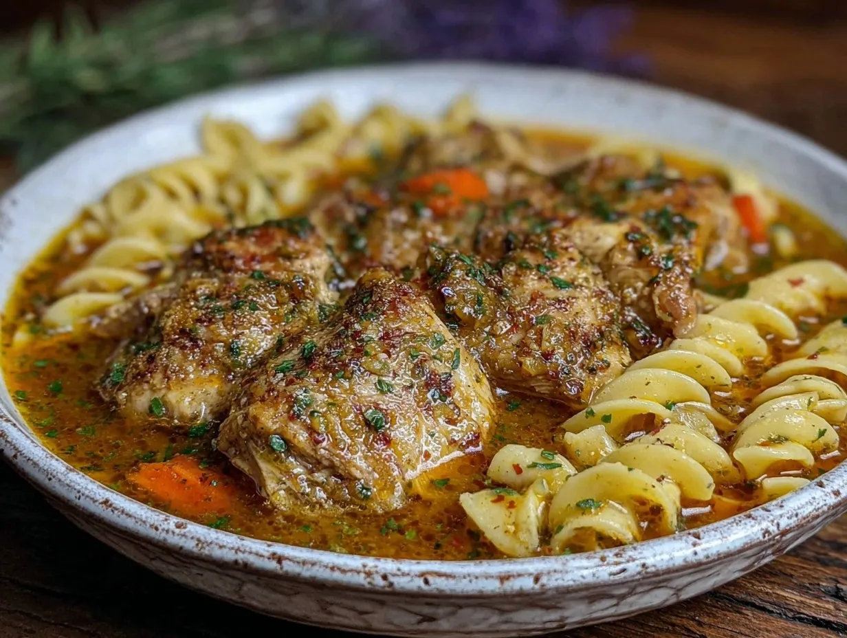 slow cooker chicken noodle soup preparation steps