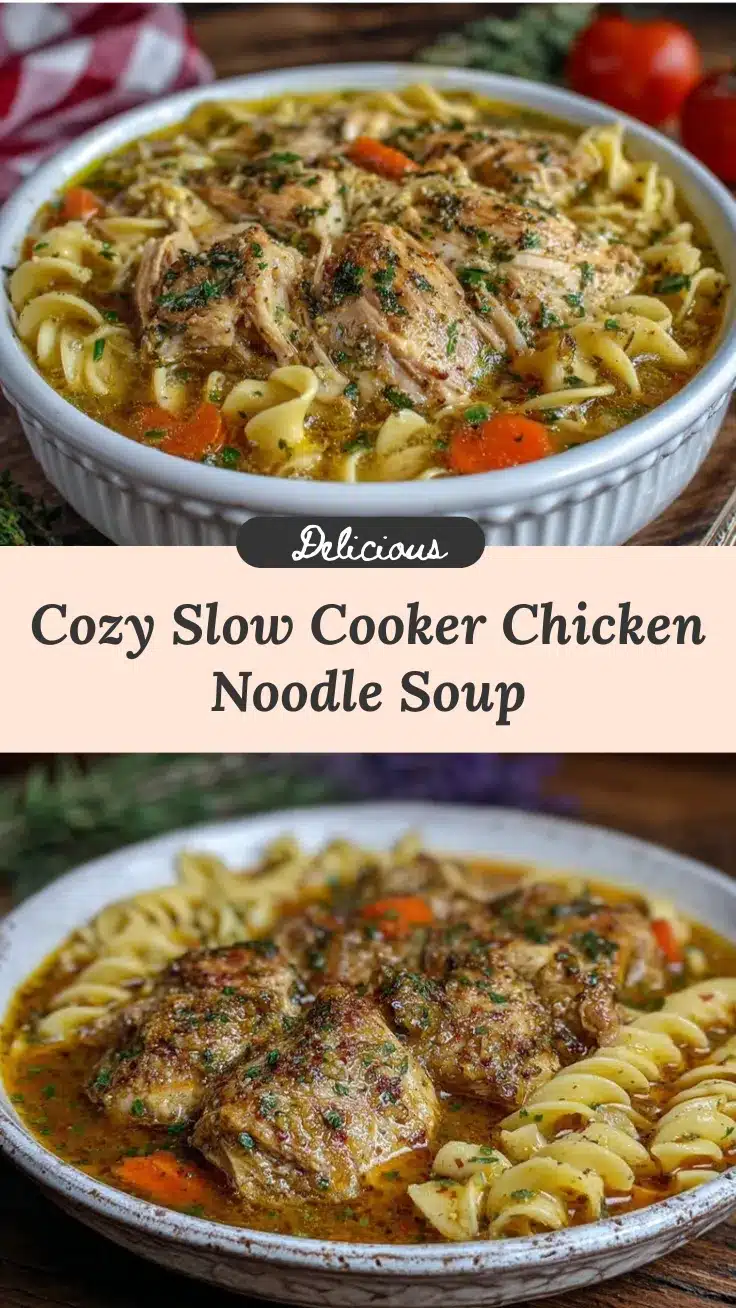 slow cooker chicken noodle soup recipe