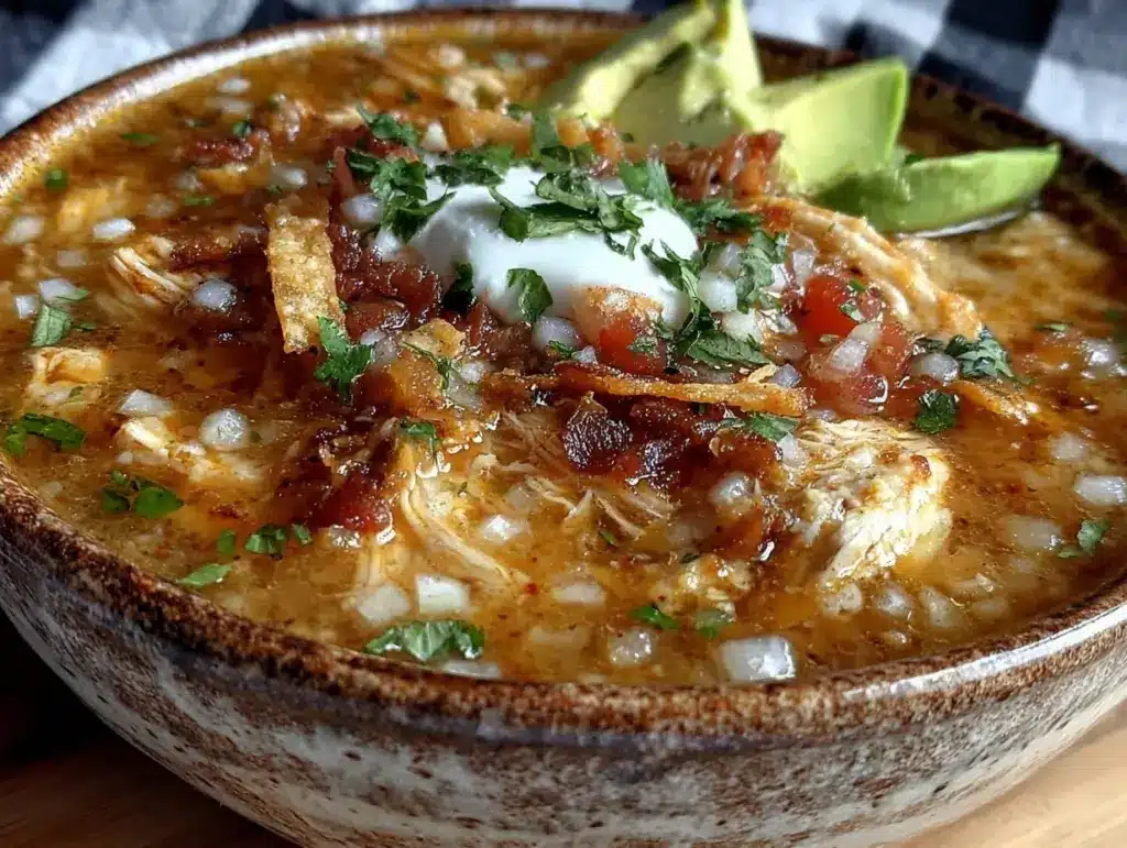 slow cooker chicken tortilla soup - featured image