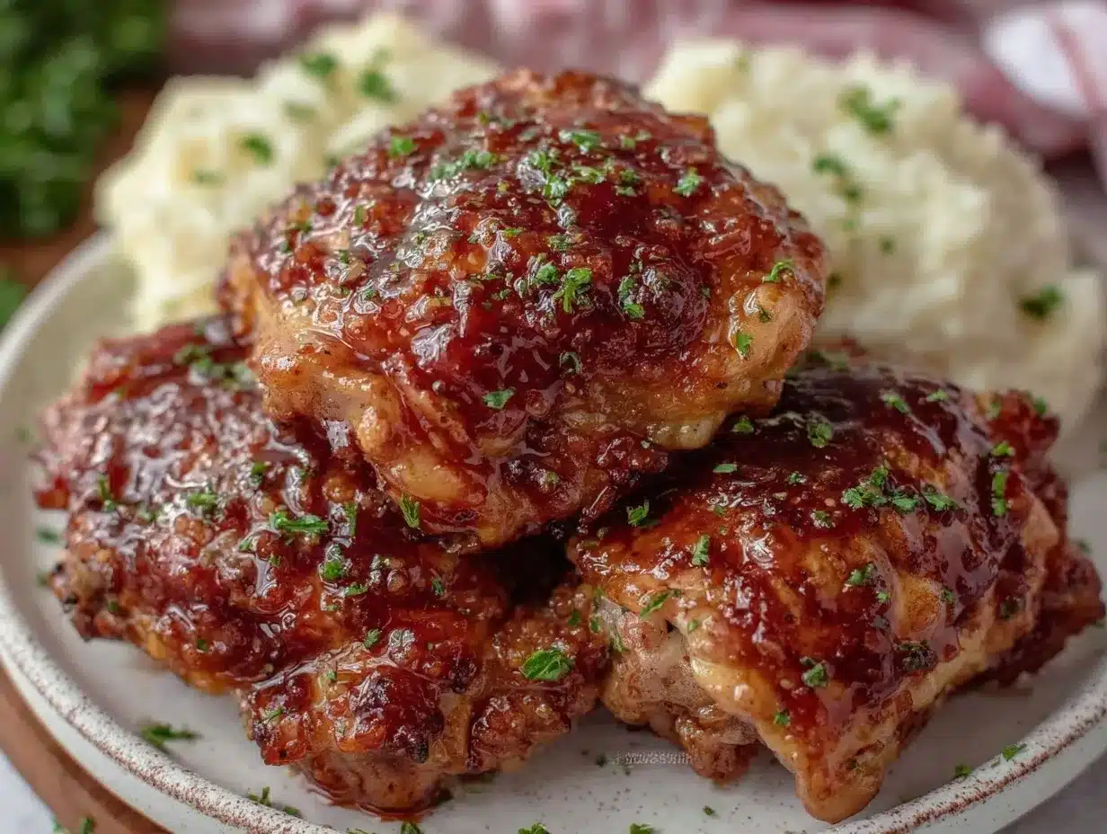 slow cooker honey garlic chicken thighs preparation steps
