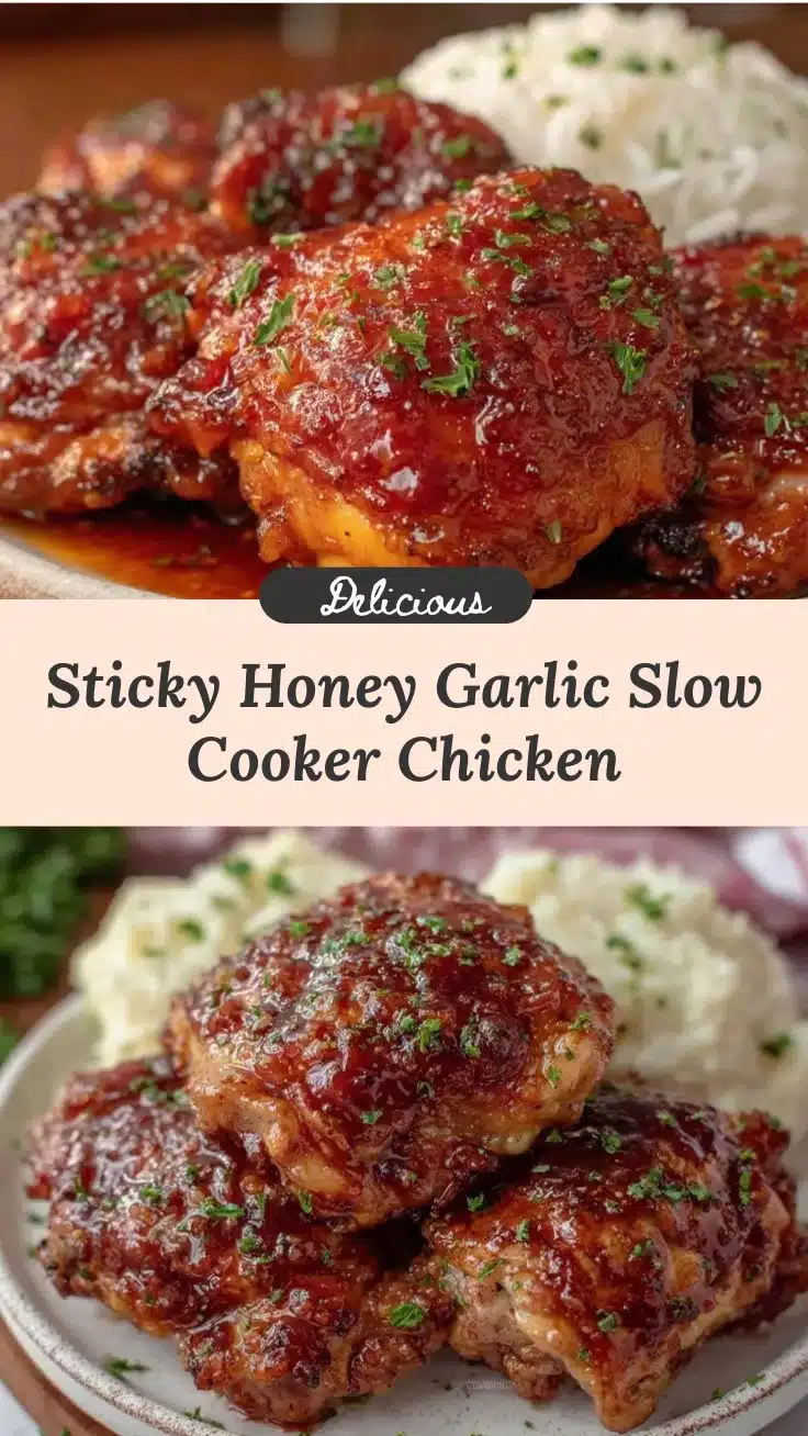 slow cooker honey garlic chicken thighs recipe