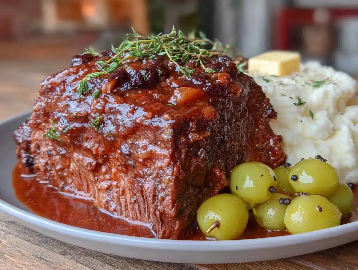 slow cooker Mississippi pot roast preparation steps
