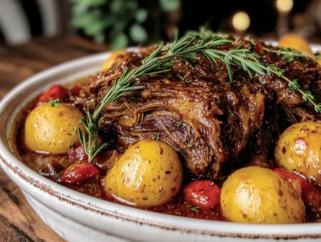 slow cooker pot roast recipe - featured image