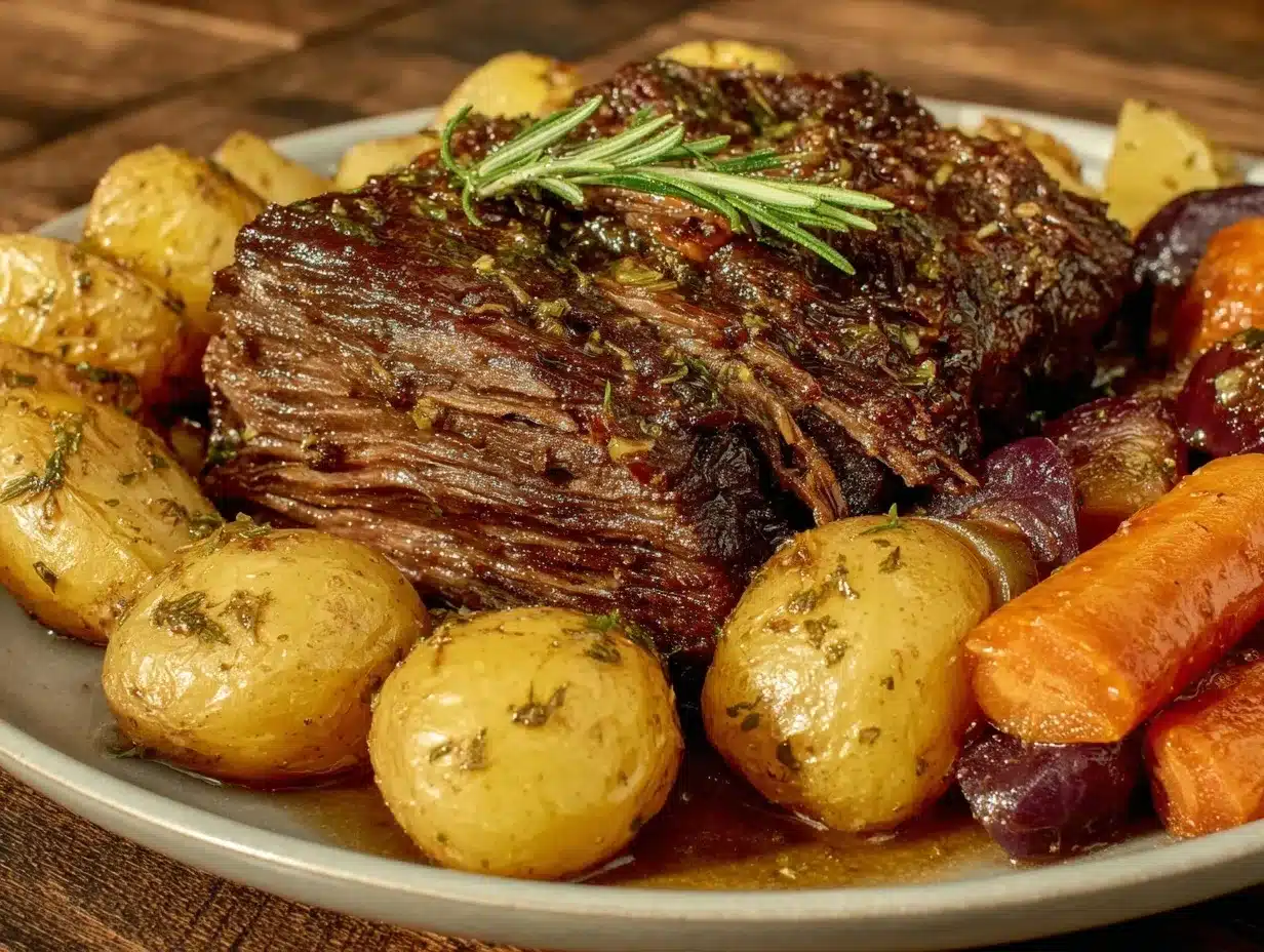 slow cooker pot roast with vegetables preparation steps