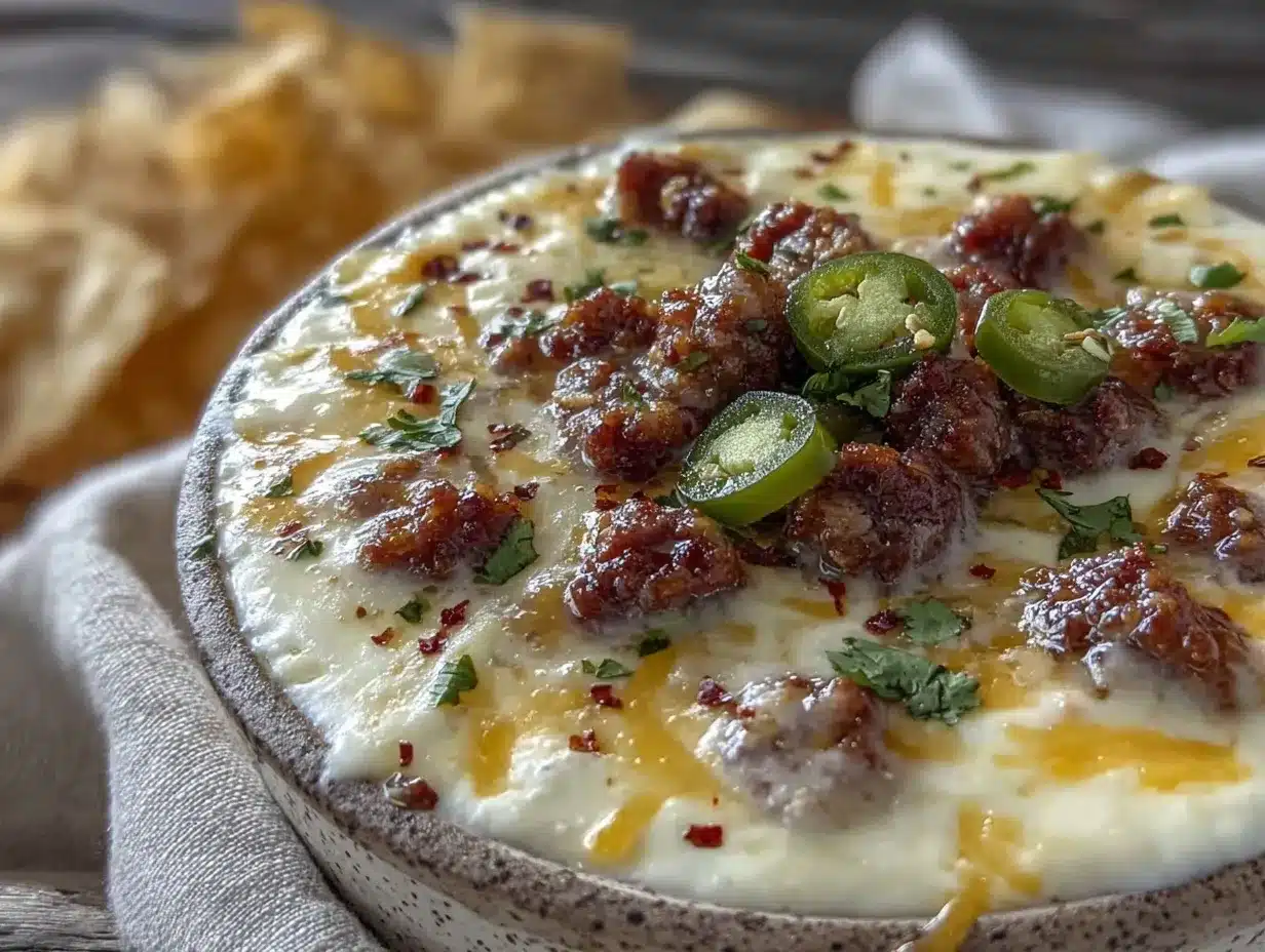 slow cooker queso blanco with chorizo preparation steps