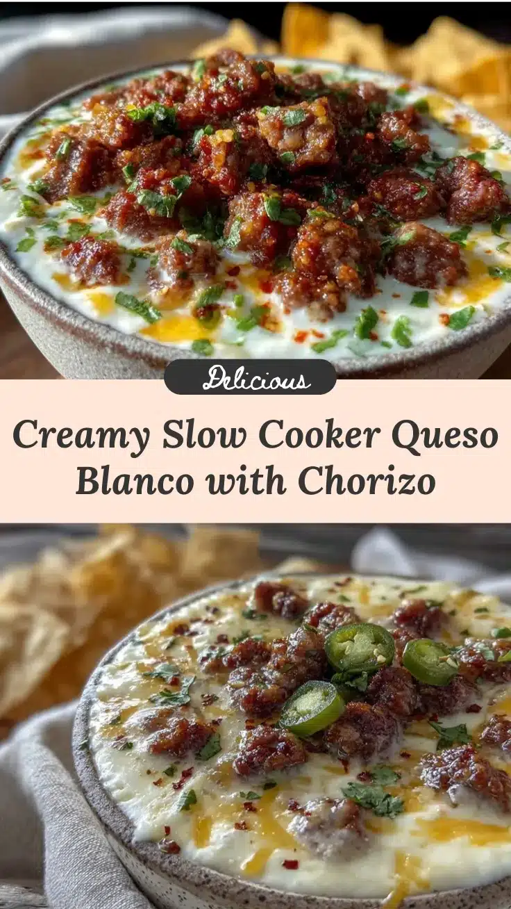 slow cooker queso blanco with chorizo recipe