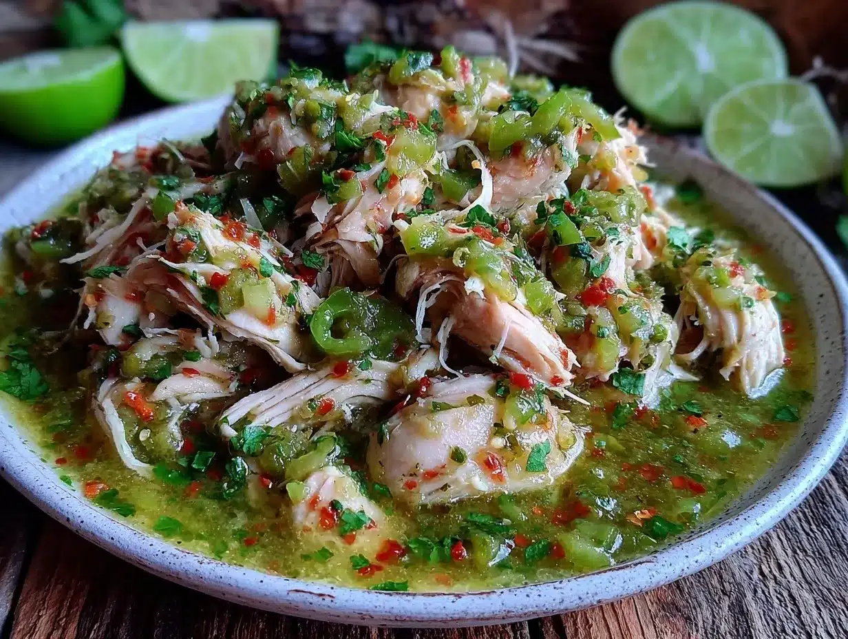 slow cooker salsa verde chicken preparation steps