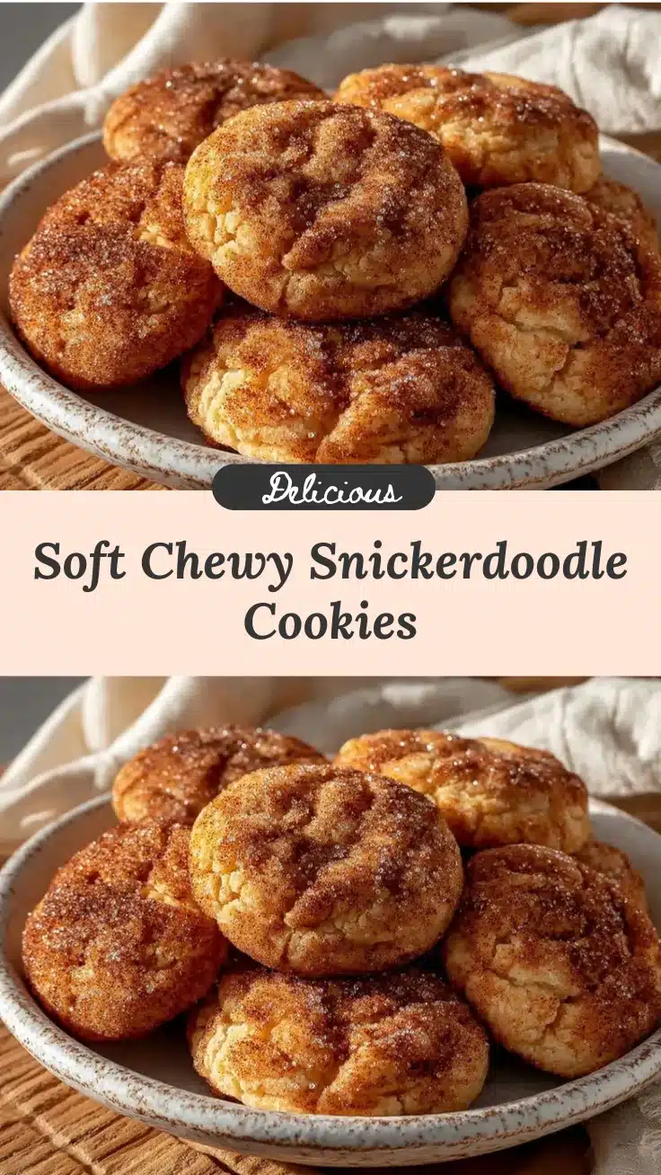 soft chewy snickerdoodle cookies recipe