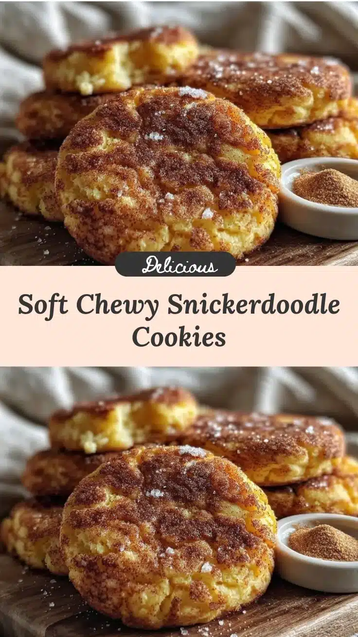 soft chewy snickerdoodle cookies recipe