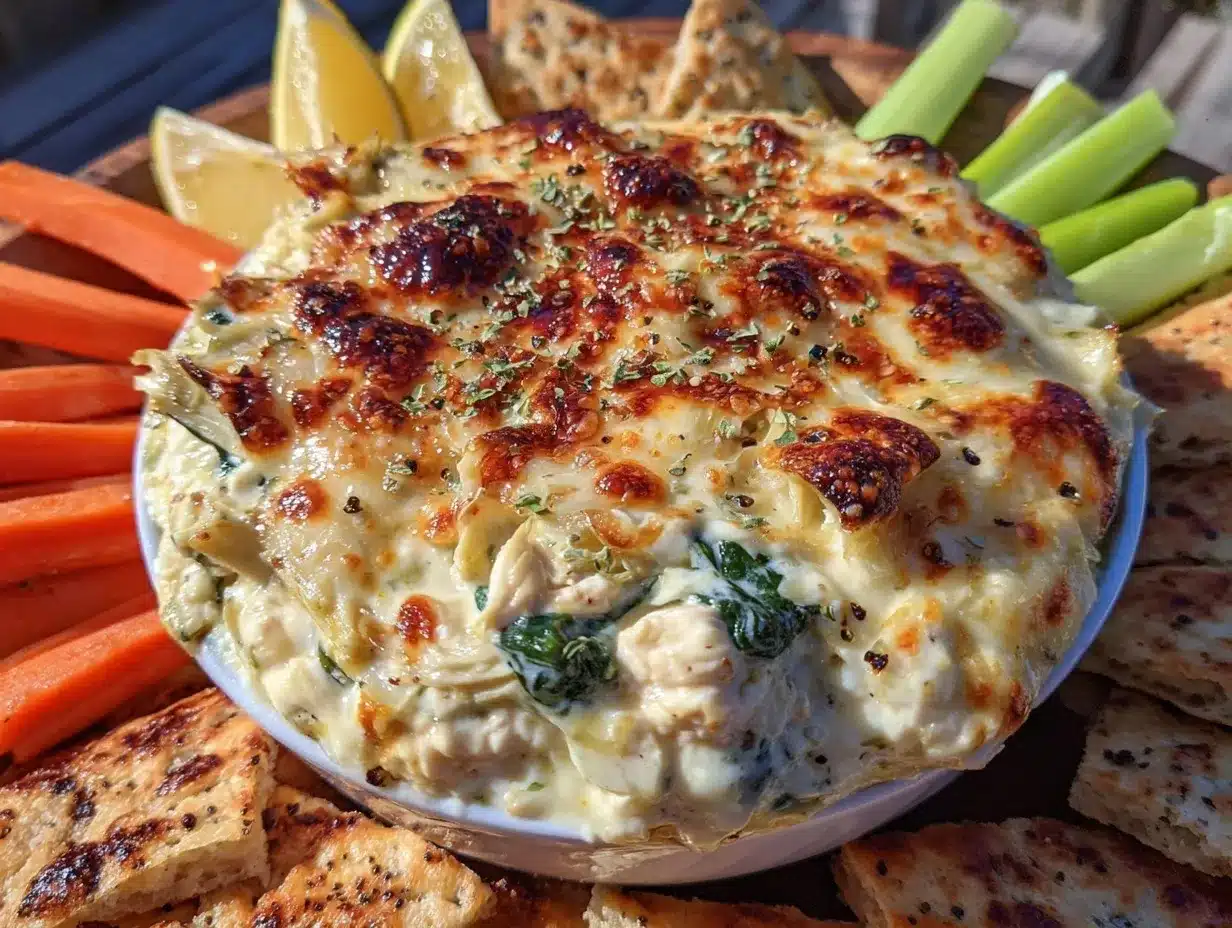 spinach artichoke chicken dip preparation steps