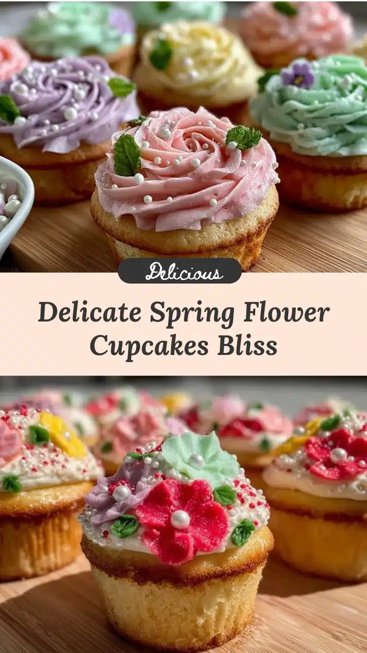 spring flower cupcakes recipe