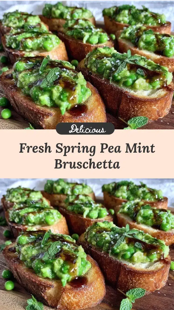spring pea and mint bruschetta recipe