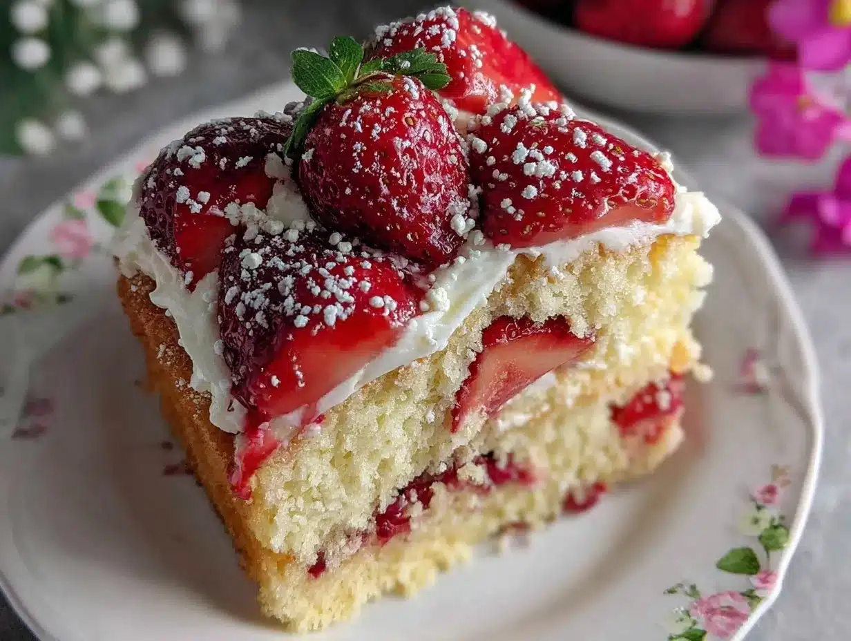 strawberry mimosa cake recipe preparation steps