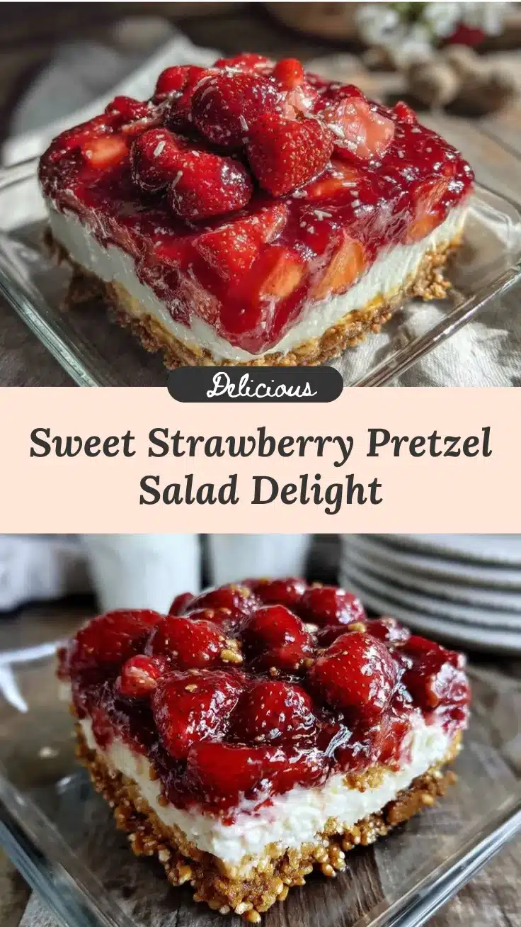 strawberry pretzel salad dessert recipe