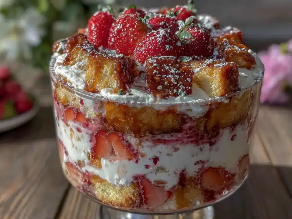 strawberry shortcake trifle recipe - featured image