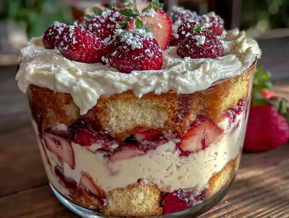 strawberry shortcake trifle recipe preparation steps