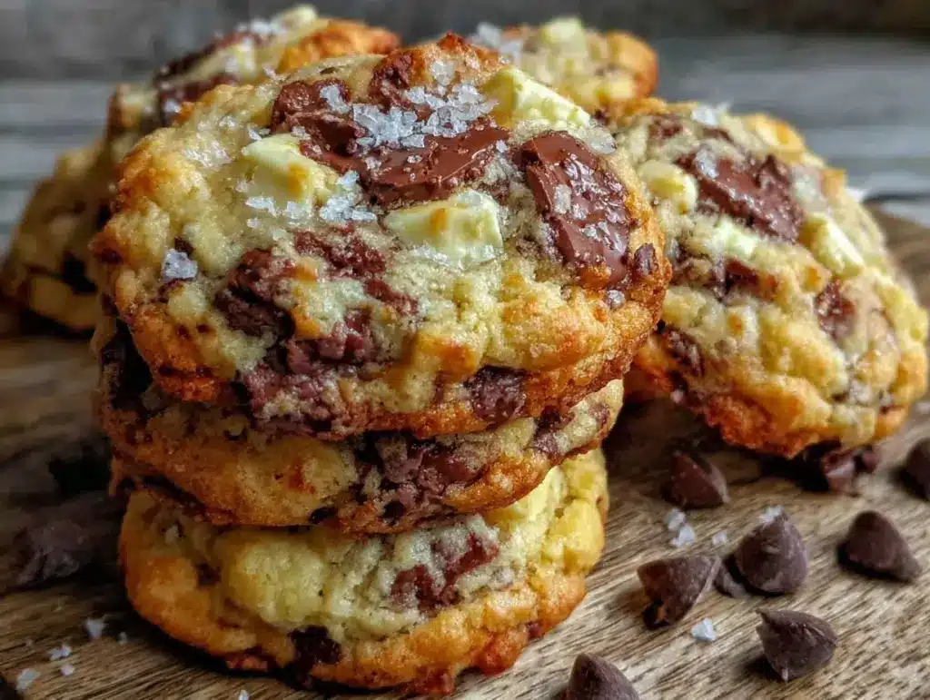triple chocolate chip cookies - featured image