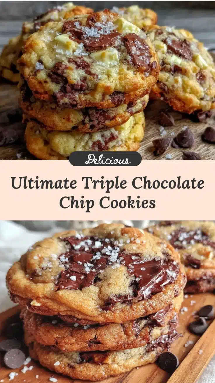 triple chocolate chip cookies recipe