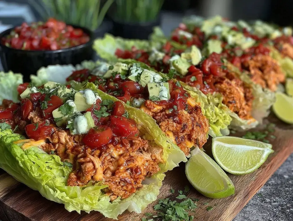 turkey taco lettuce wraps - featured image