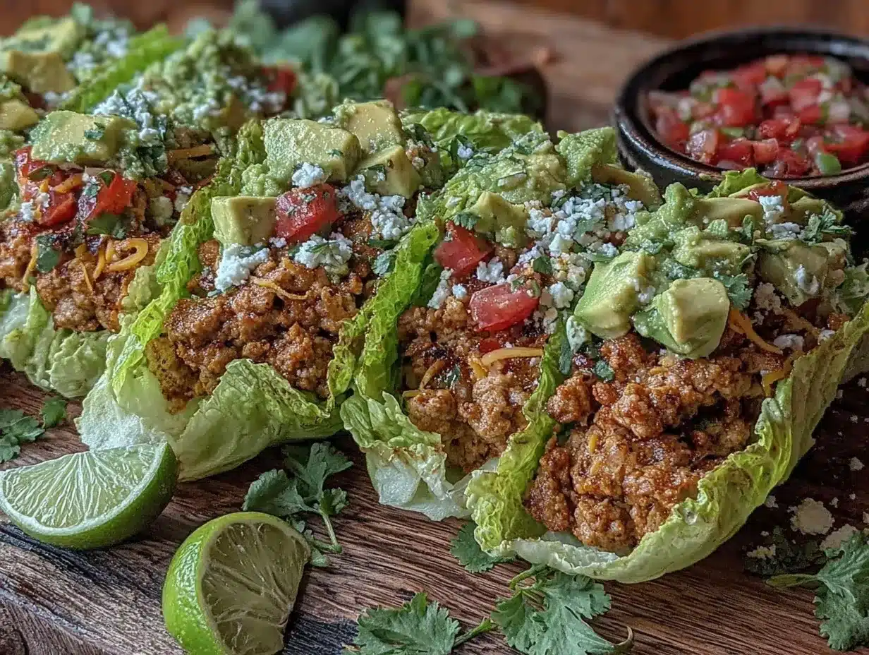 turkey taco lettuce wraps preparation steps
