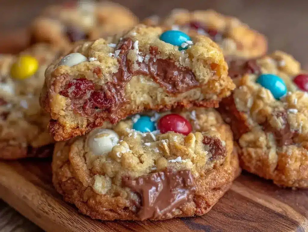 ultimate chewy monster cookies - featured image