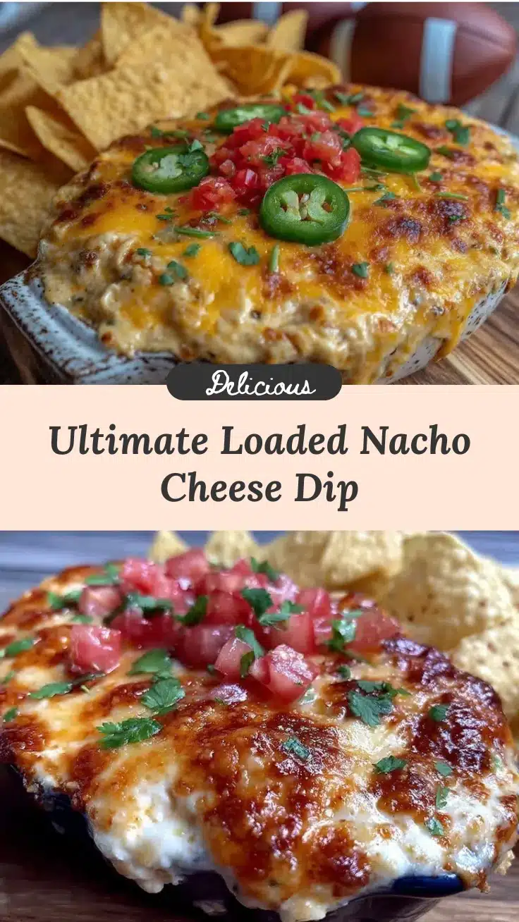 Ultimate Loaded Nacho Cheese Football Dip recipe