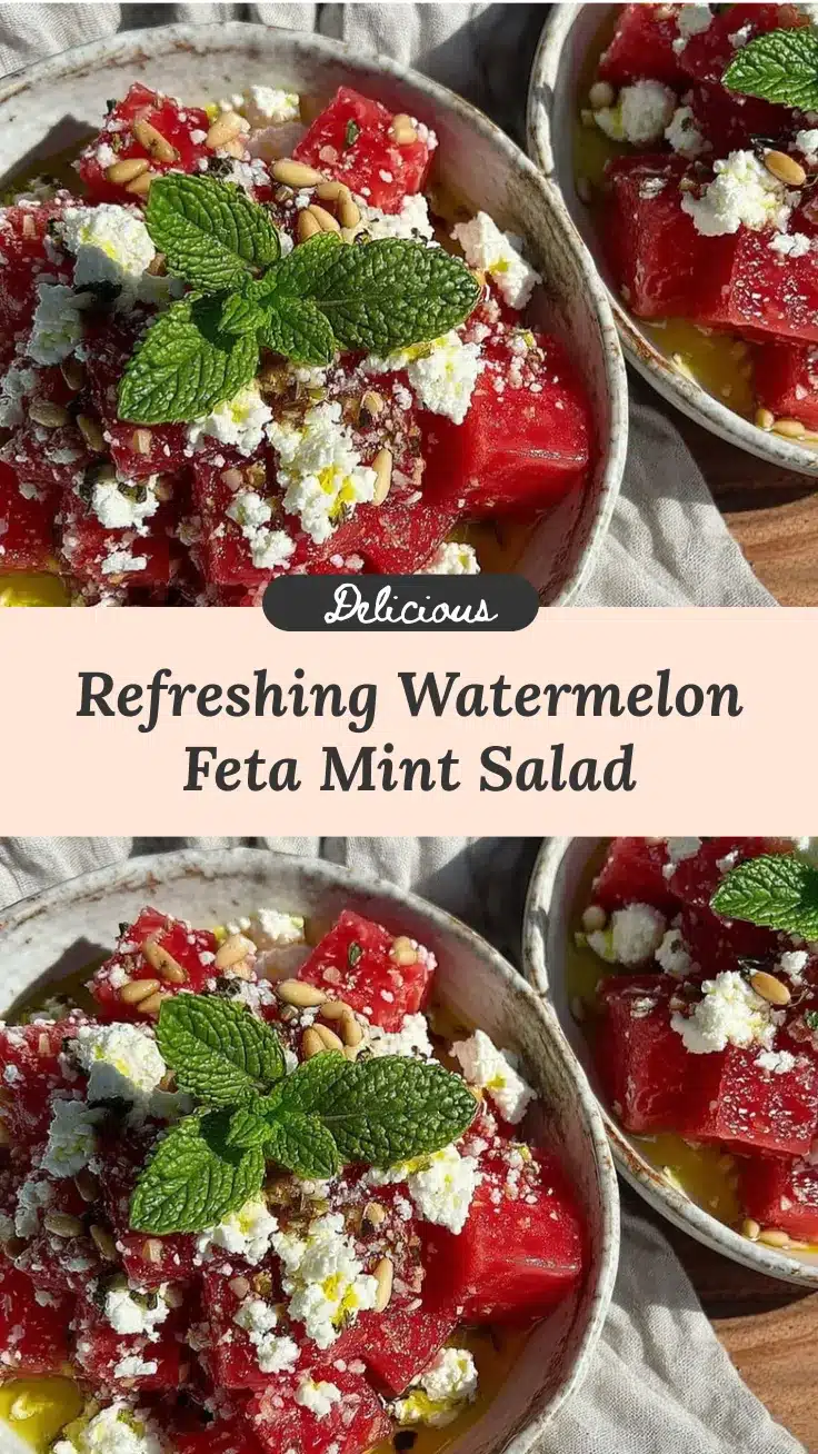 watermelon feta salad with mint recipe