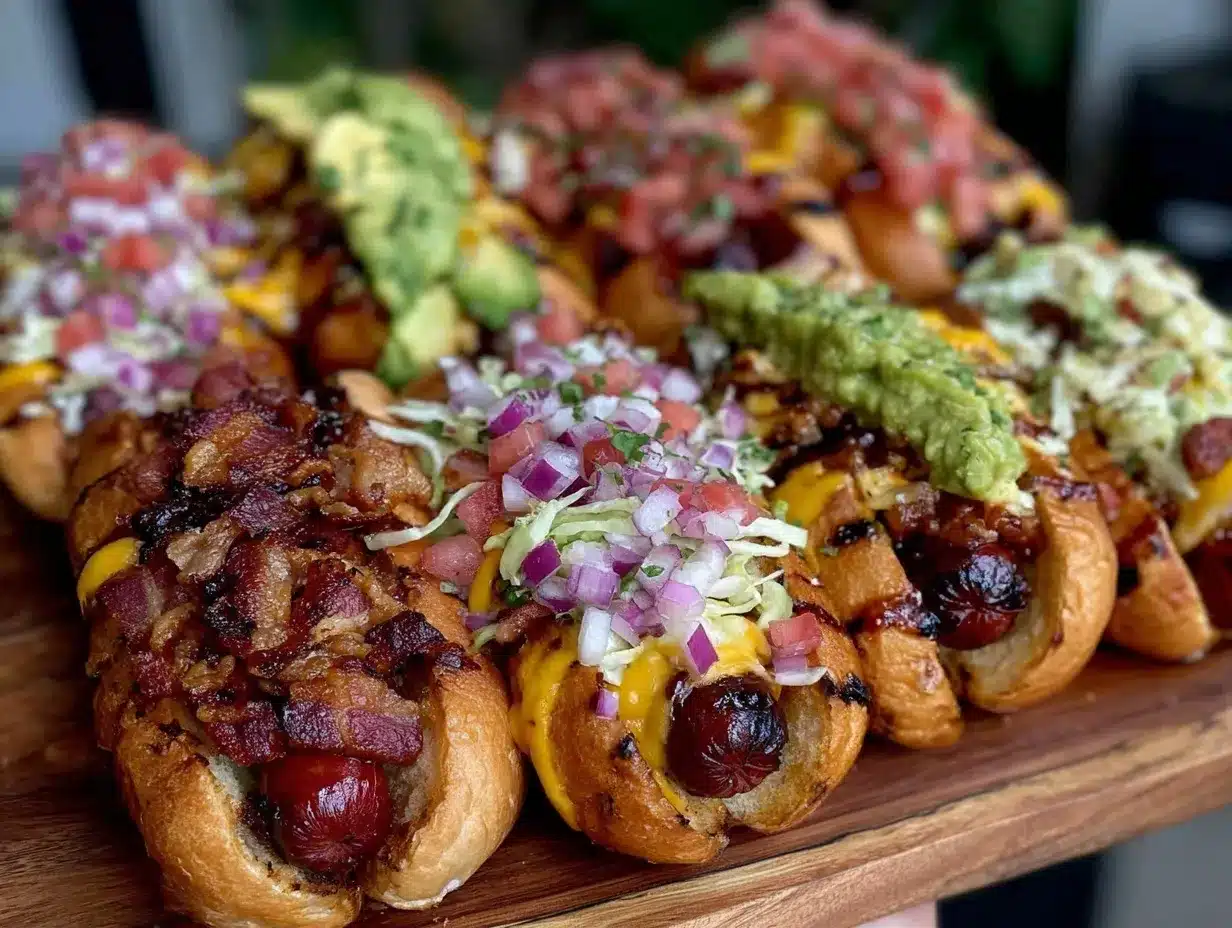 all-american hot dog board preparation steps