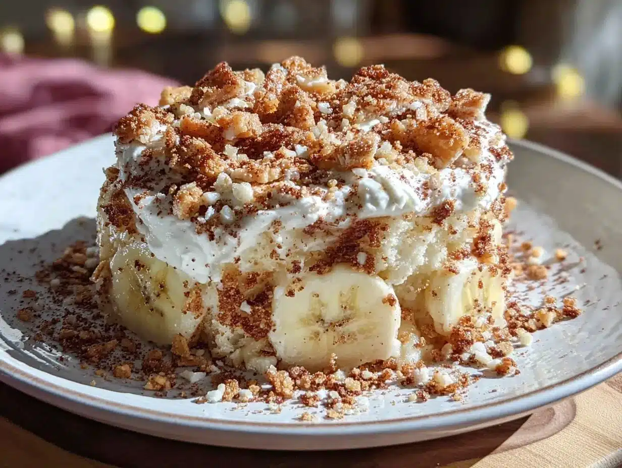 banana pudding poke cake preparation steps